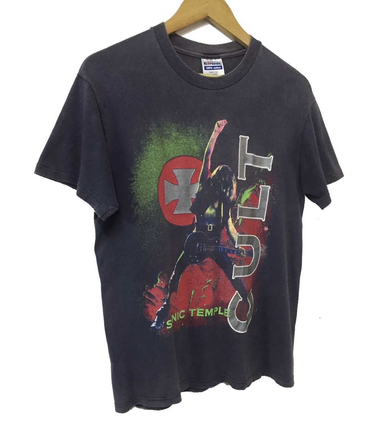Band Tees VINTAGE 80s WORN THE CULT SONIC TEMPLE ROCK BAND TSHIRT Size US L / EU 52-54 / 3 - 2 Thumbnail