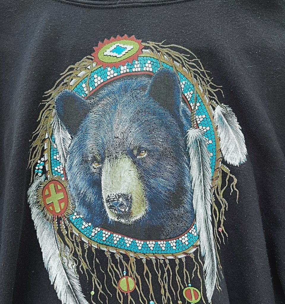 Jerzees Jerzees Bear Hoodie | Vintage Nature Graphic | XL Size US XL / EU 56 / 4 - 3 Thumbnail