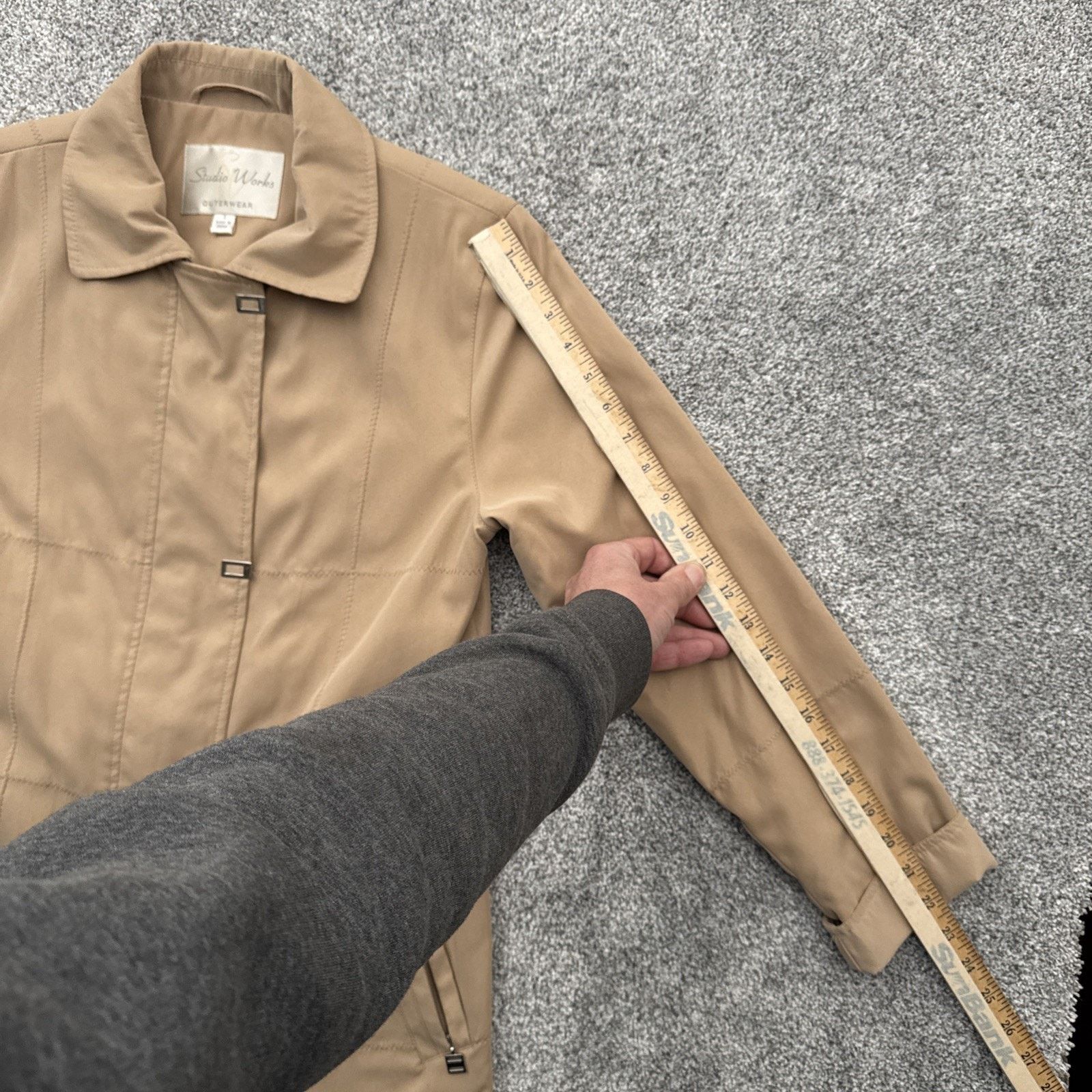 Other Vintage 90s Trench Coat Women Small Office Light Academia Size S / US 4 / IT 40 - 4 Thumbnail