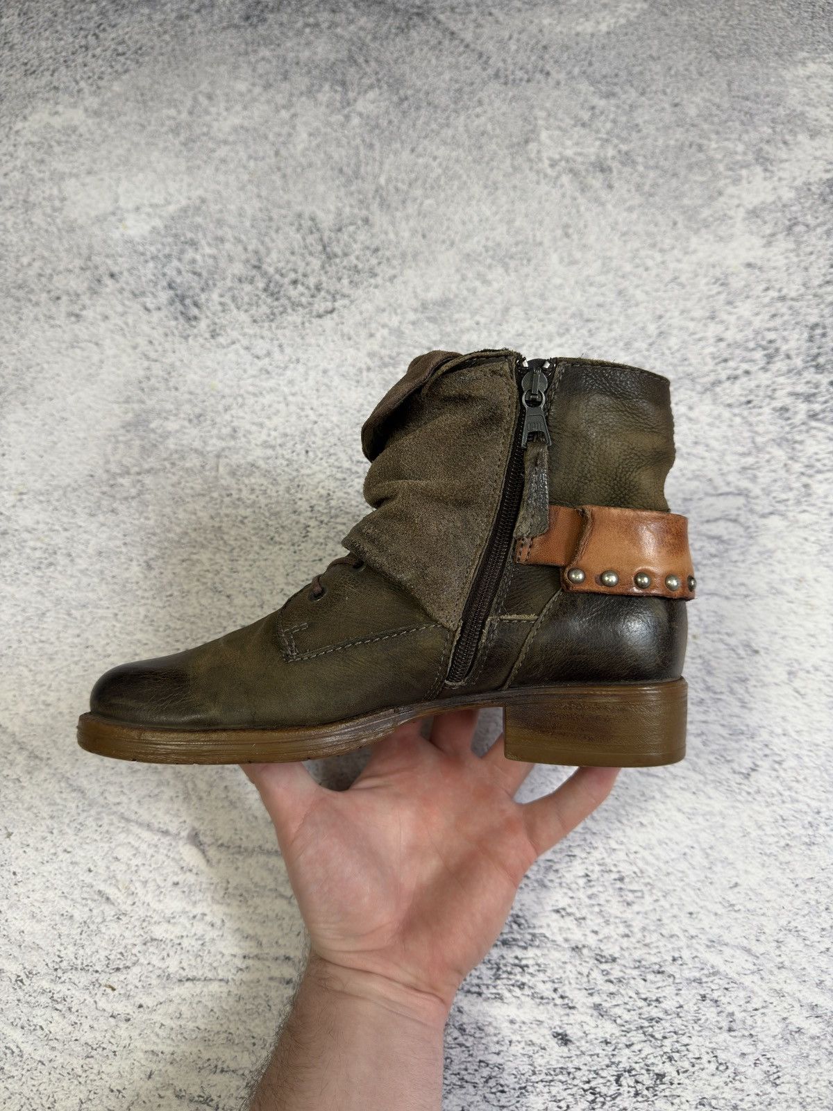 A.S.98 🔥A.S.98 Emerson Style Ankle Straps Vintage Western Boots Size US 7 / IT 37 - 12 Thumbnail
