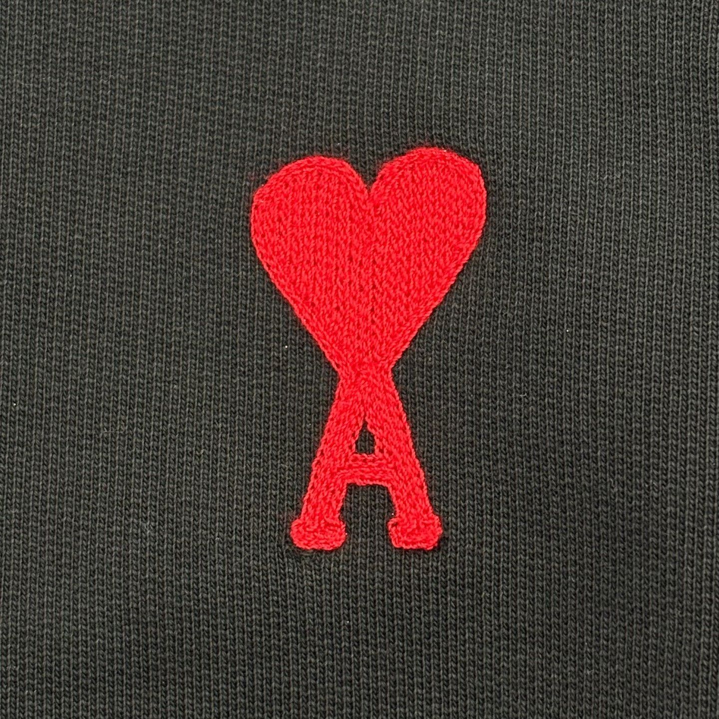 Other AMI Small Heart Embroidered Round-Neck Sweatshirt, Black| Size S / US 4 / IT 40 - 6 Thumbnail