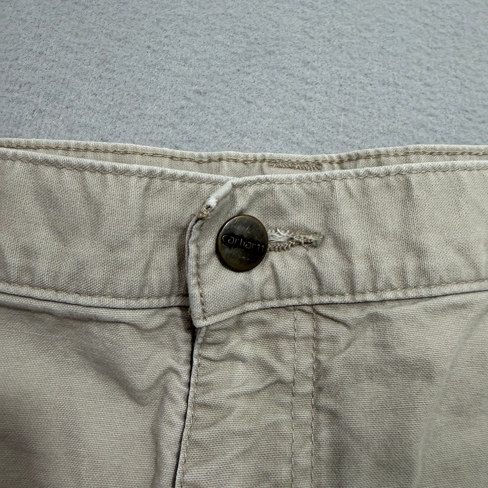 Carhartt Carhartt Original Fit Canvas Utility Work Shorts 40 Beige Size US 40 / EU 56 - 3 Thumbnail