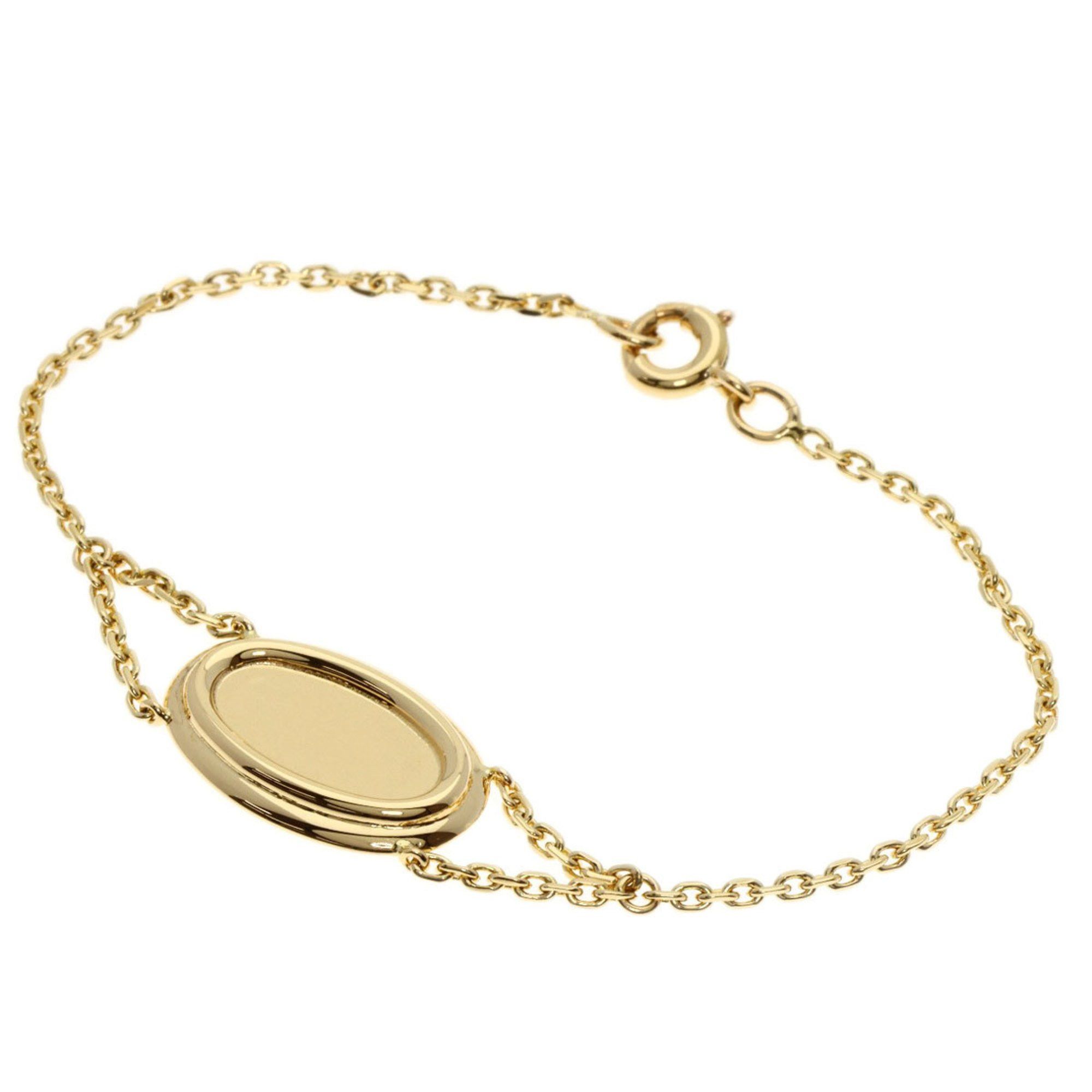 image of Cartier Baignoire Oval Plate Bracelet K18 Yellow Gold Women's Cartier