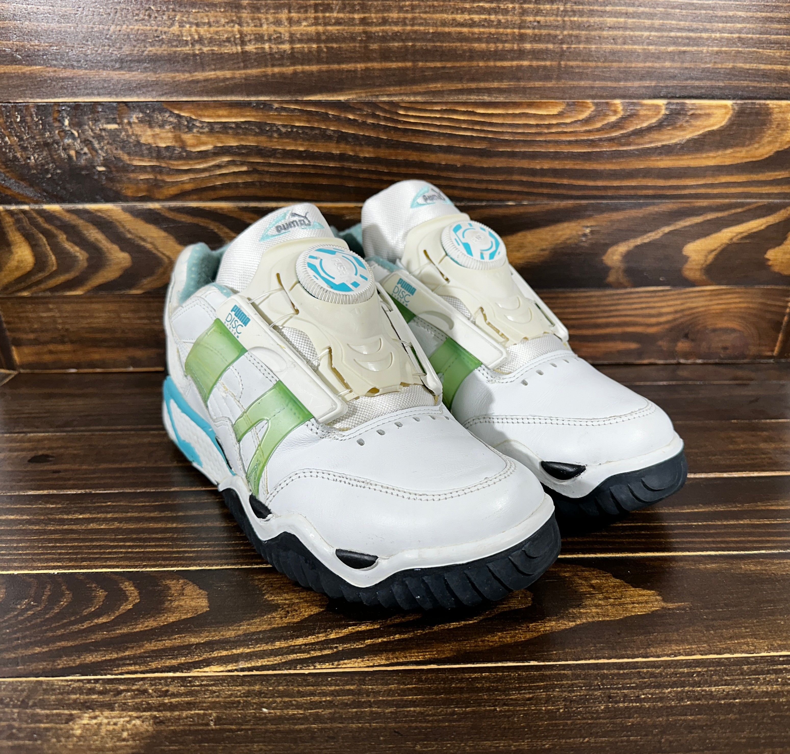 Puma × Vintage Vintage Puma Disc System 1993 Women's White Leather Sneakers Size US 8.5 / IT 38.5 - 18 Thumbnail