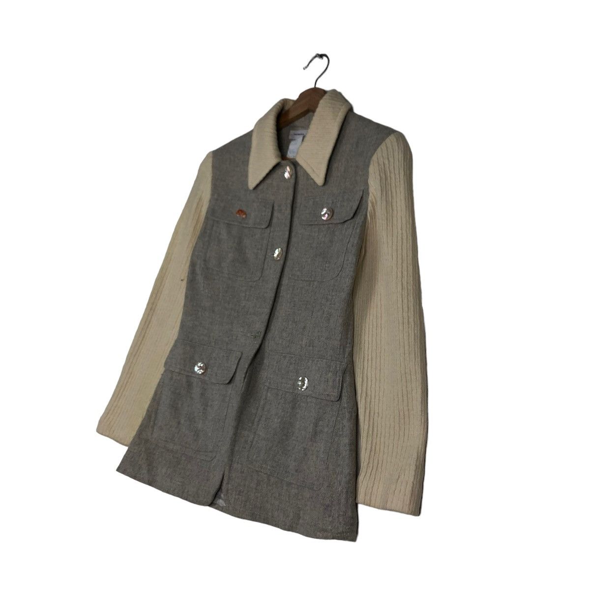 Vintage 🔥VINTAGE BUTTON JACKET CARDIGAN SLEEVE VANESSA BRUNO Size S / US 4 / IT 40 - 2 Thumbnail