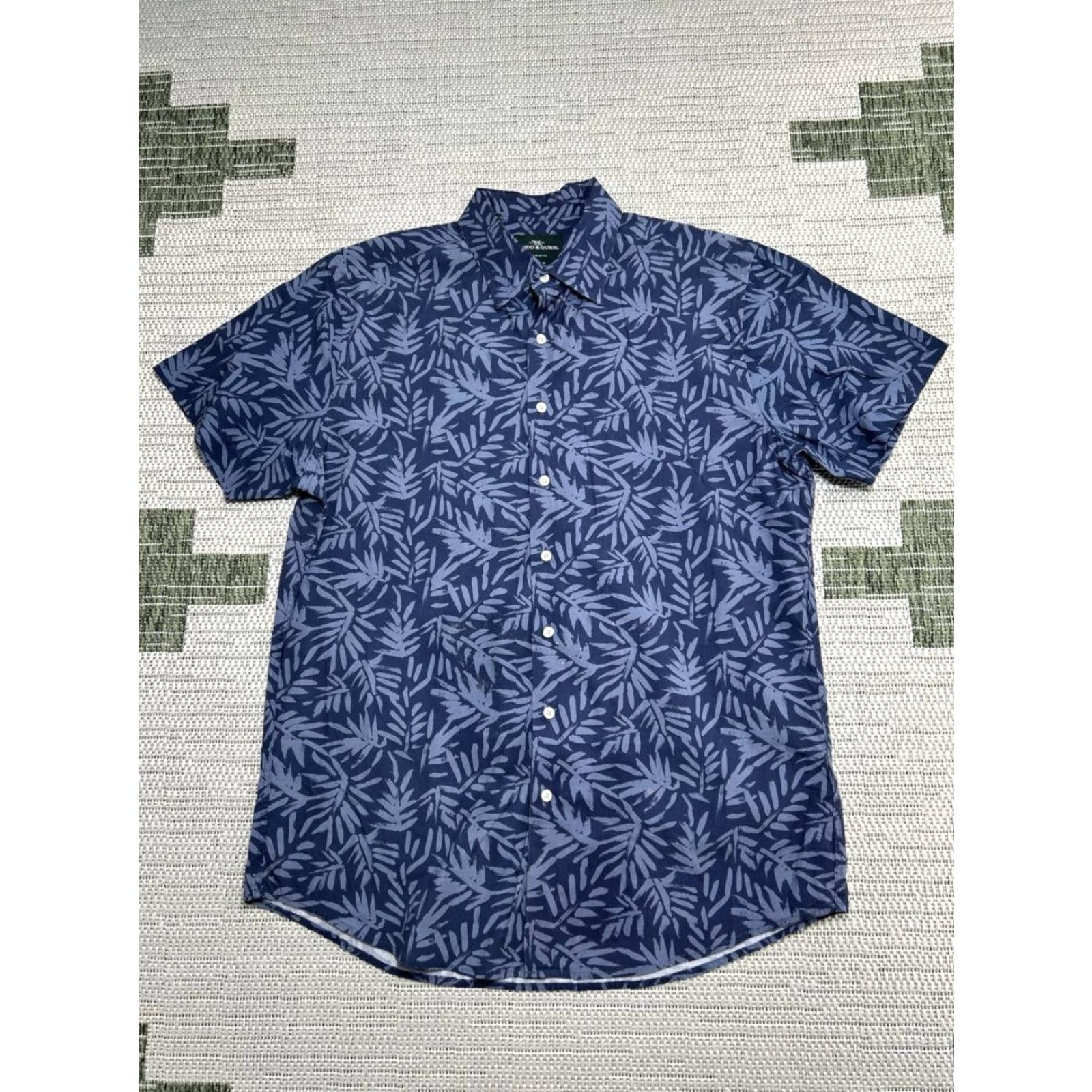Rodd & Gunn Rodd Gunn Shirt Mens Large Blue Floral Fern Print Cotton Button-Up Shirt Size US L / EU 52-54 / 3 - 2 Thumbnail