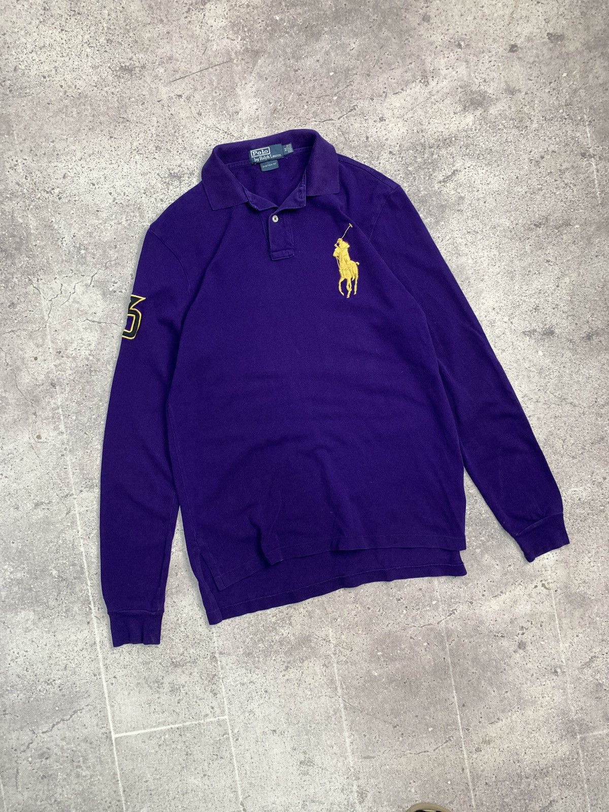 Polo Ralph Lauren × Vintage Vintage Long sleeve Polo Ralph Lauren regby faded Size US M / EU 48-50 / 2 - 5 Thumbnail
