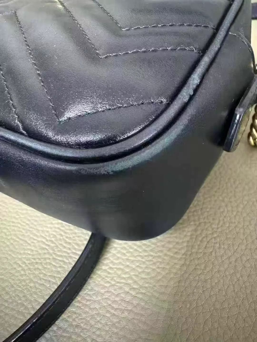 Gucci GUCCI Marmont Small Black Camera Bag Like New Size ONE SIZE - 4 Thumbnail