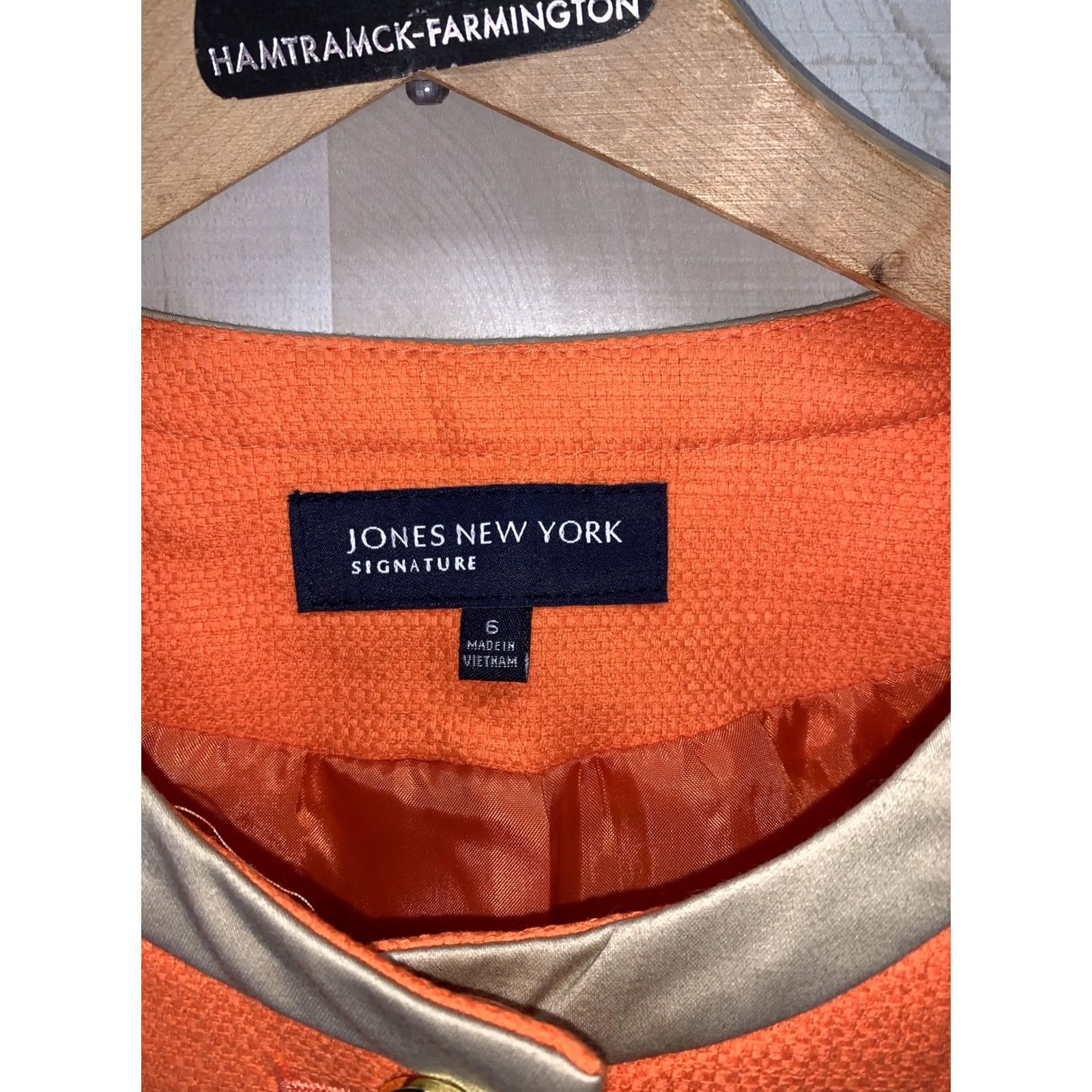 Jones New York Jones New York Blazer Women S 6 Orange Gold Button Career/Office Wear VINTAGE? (remove vintage per data) Size M / US 6-8 / IT 42-44 - 2 Thumbnail
