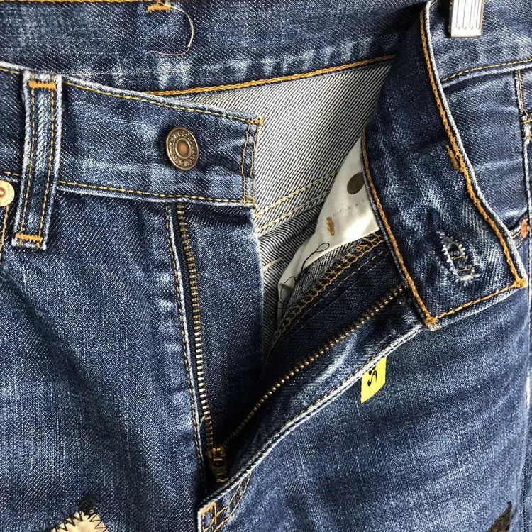 Levi's DL 553 Levis patchwork Distressed ripped Denim jeans #A135 Size US 28 / EU 44 - 16 Thumbnail