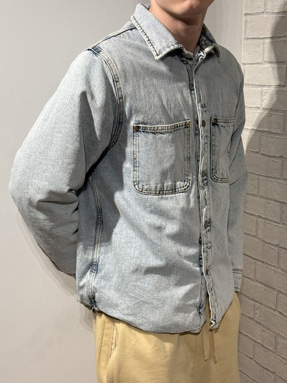 Stussy Stussy Sherpa Lined Denim Shirt 'Stone Washed' Size US S / EU 44-46 / 1 - 9 Thumbnail