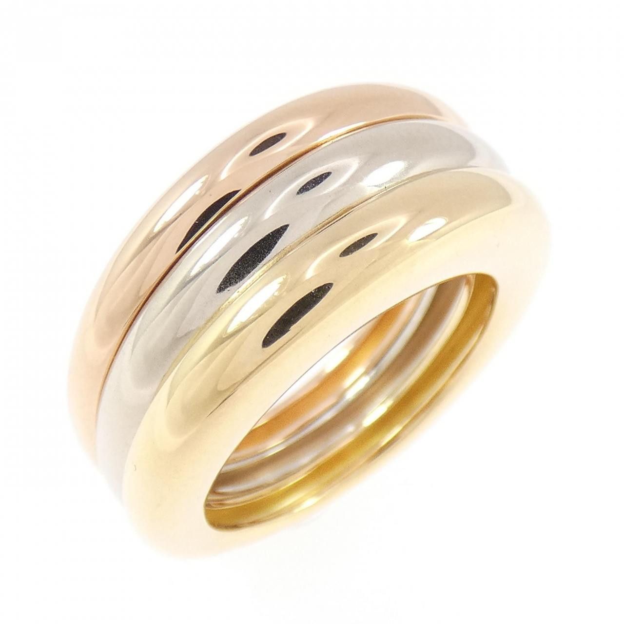Cartier Cartier Cartier Mobilis Tricolor Gold Ring Size 8 Precious Metal Ring DUTY FREE for USA Size ONE SIZE - 1 Thumbnail