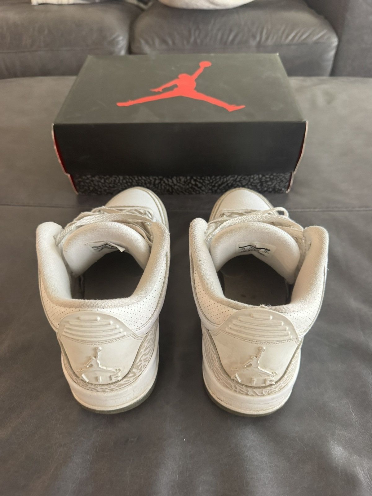 Jordan Brand Jordan 3 Retro Triple White Size US 10 / EU 43 - 6 Thumbnail