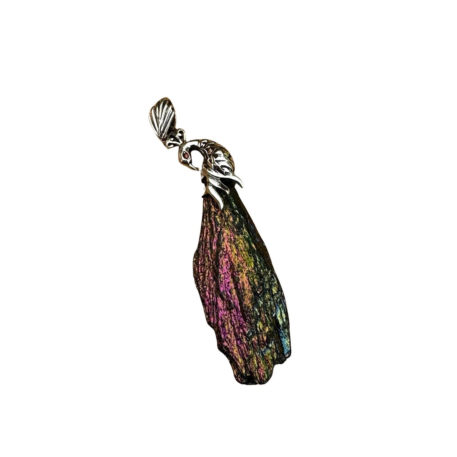 Vintage Sterling Silver Peacock Ore Pendant Size ONE SIZE - 2 Thumbnail