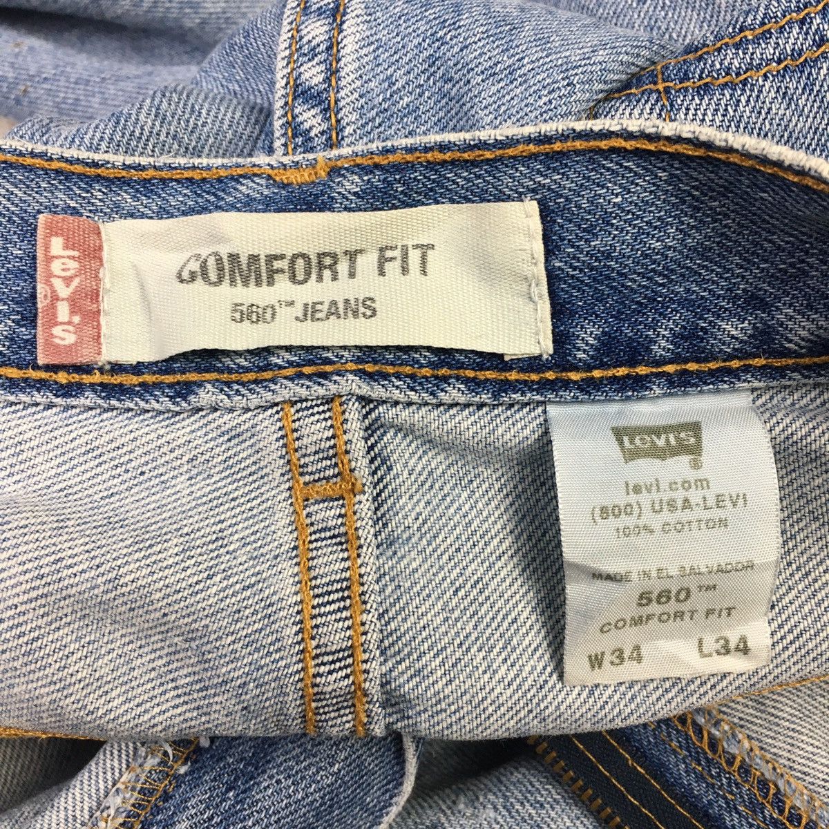 Levi's × Vintage Levis 560 Comfort Fit Distressed Dirty Jeans Size US 33 - 9 Thumbnail
