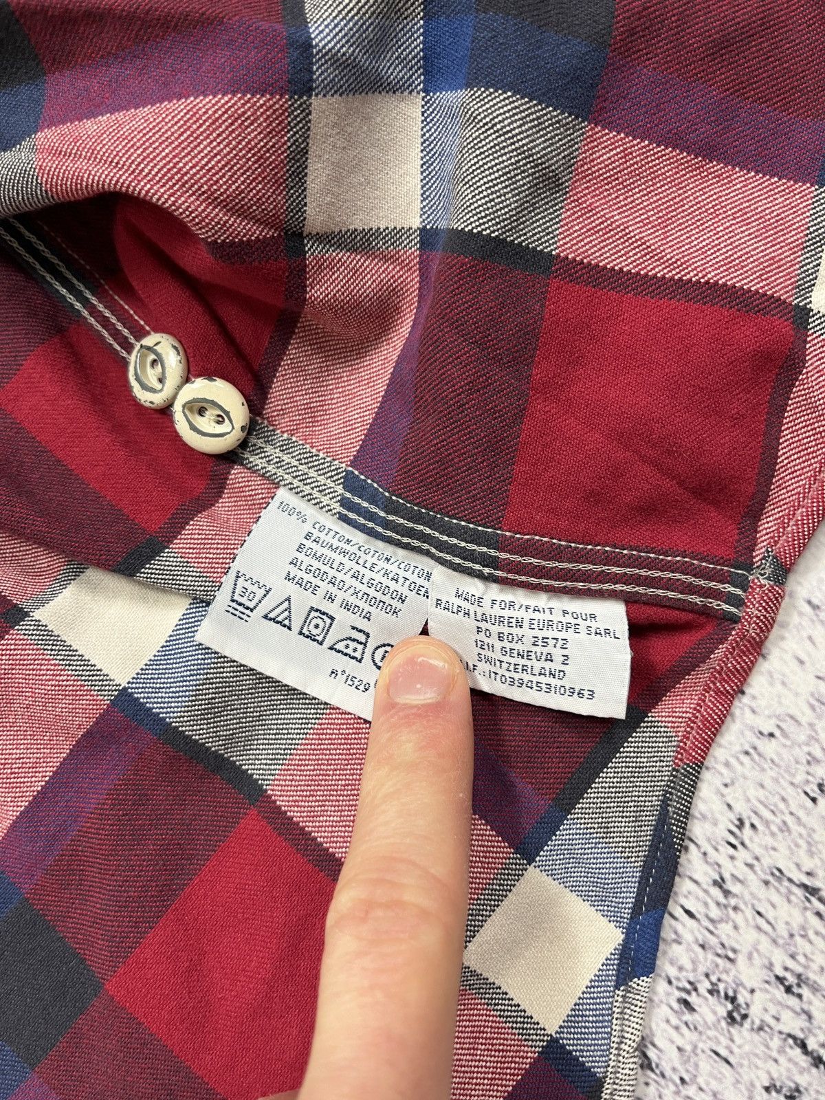 Polo Ralph Lauren × Ralph Lauren × Vintage Polo Ralph Lauren US Naval Res. Plaid Cheked Shirt Flannel Size US M / EU 48-50 / 2 - 11 Thumbnail