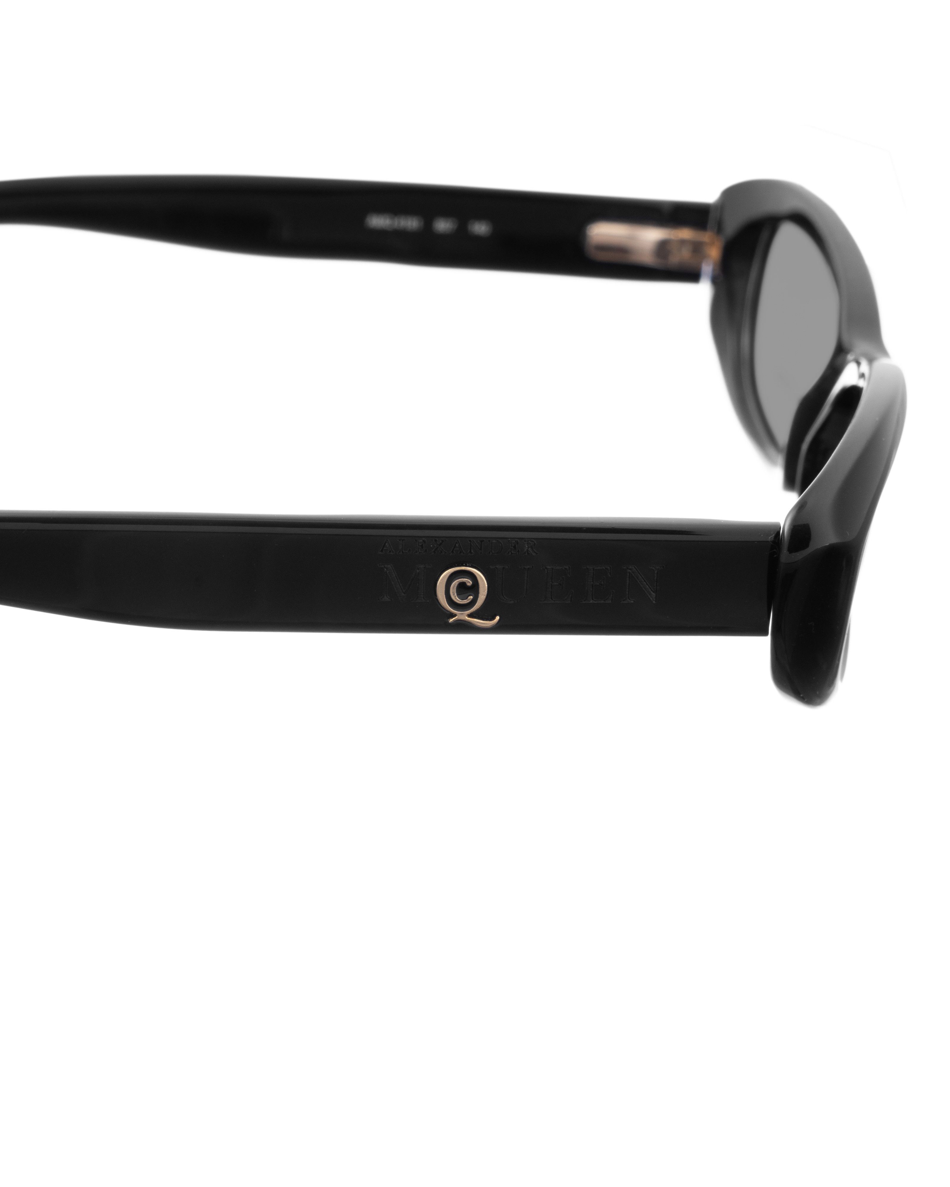Alexander McQueen Alexander McQueen '90s Black Classic Cat-Eye Sunglasses Size ONE SIZE - 3 Thumbnail