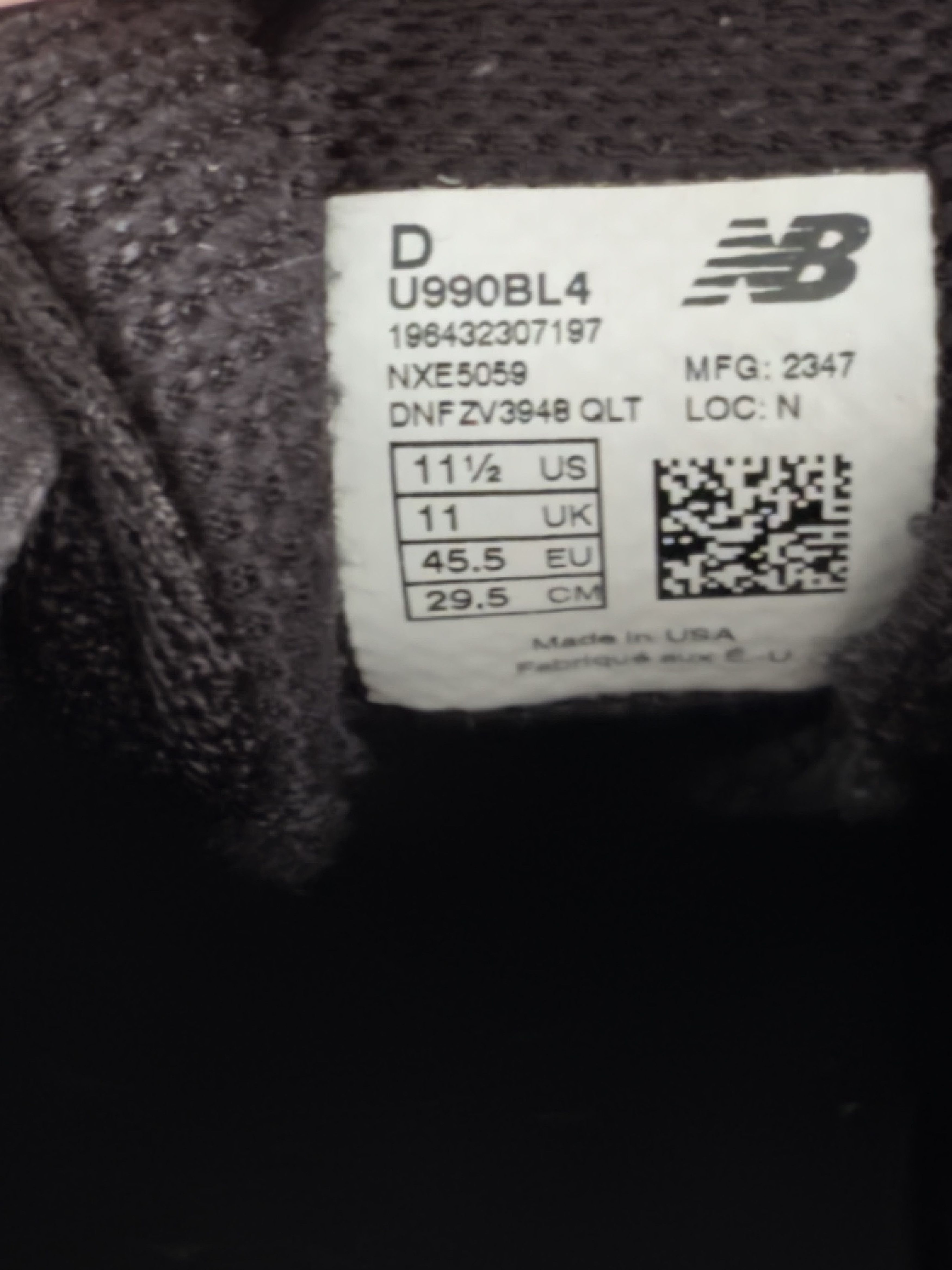 New Balance New Balance 990v4 Made in USA 2023 Black Silver 990 993 Size US 11.5 / EU 44-45 - 7 Thumbnail
