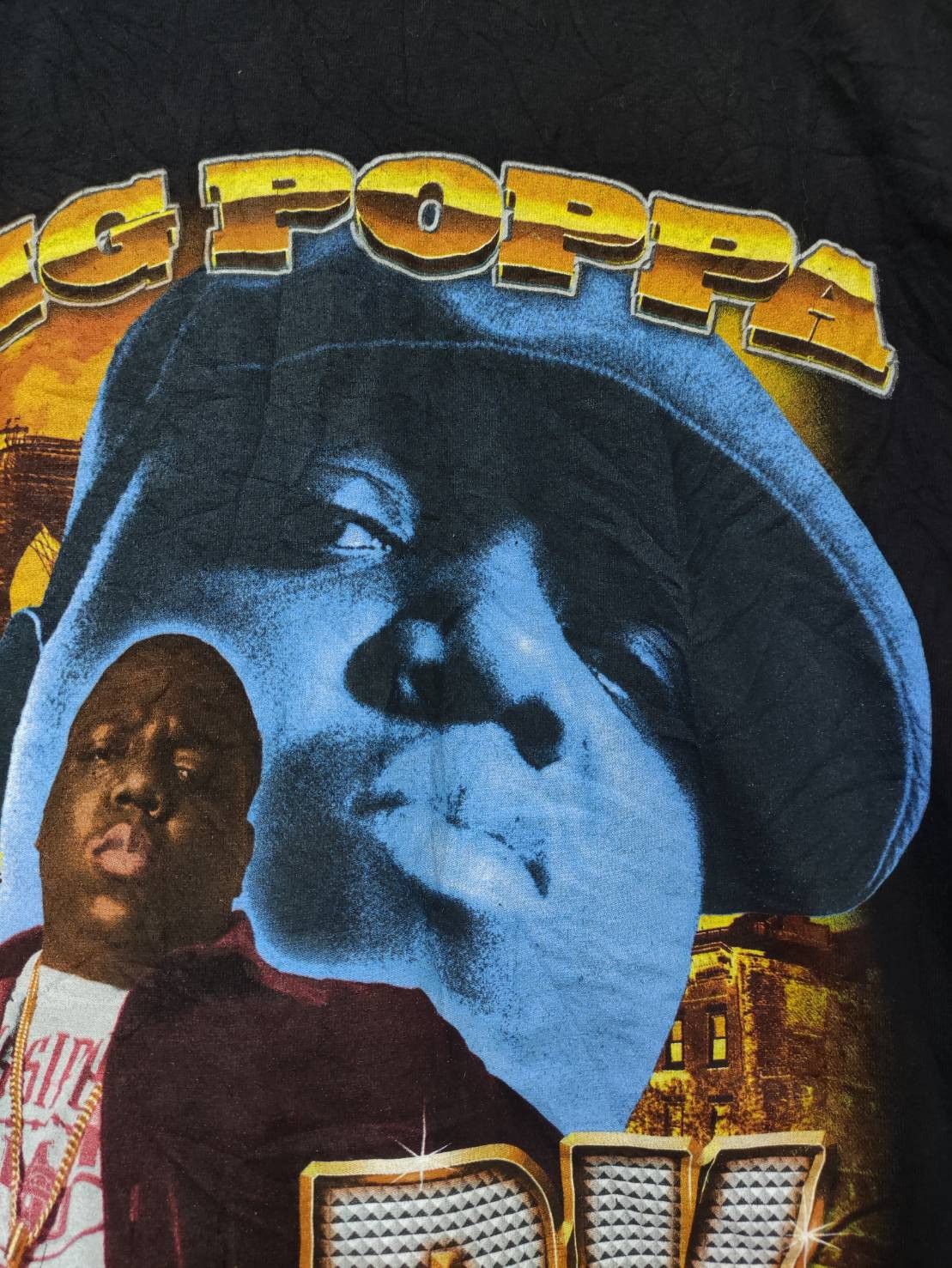 Rap Tees Vtg 00's The Notorious B.I.G " Big Poppa BK All Day " Size US XL / EU 56 / 4 - 4 Thumbnail