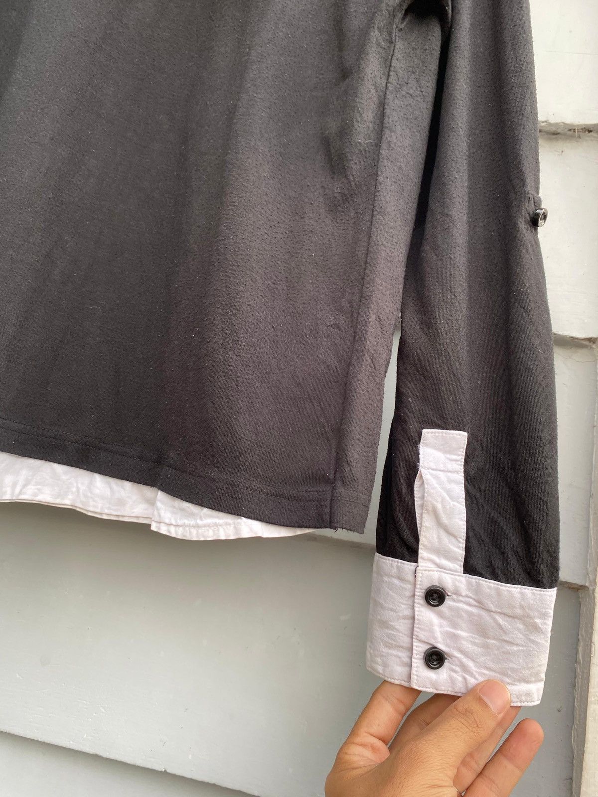 If Six Was Nine Sorridere Layered Hoodie Shirt Built-in Button-Up & Plaid Size US L / EU 52-54 / 3 - 16 Thumbnail