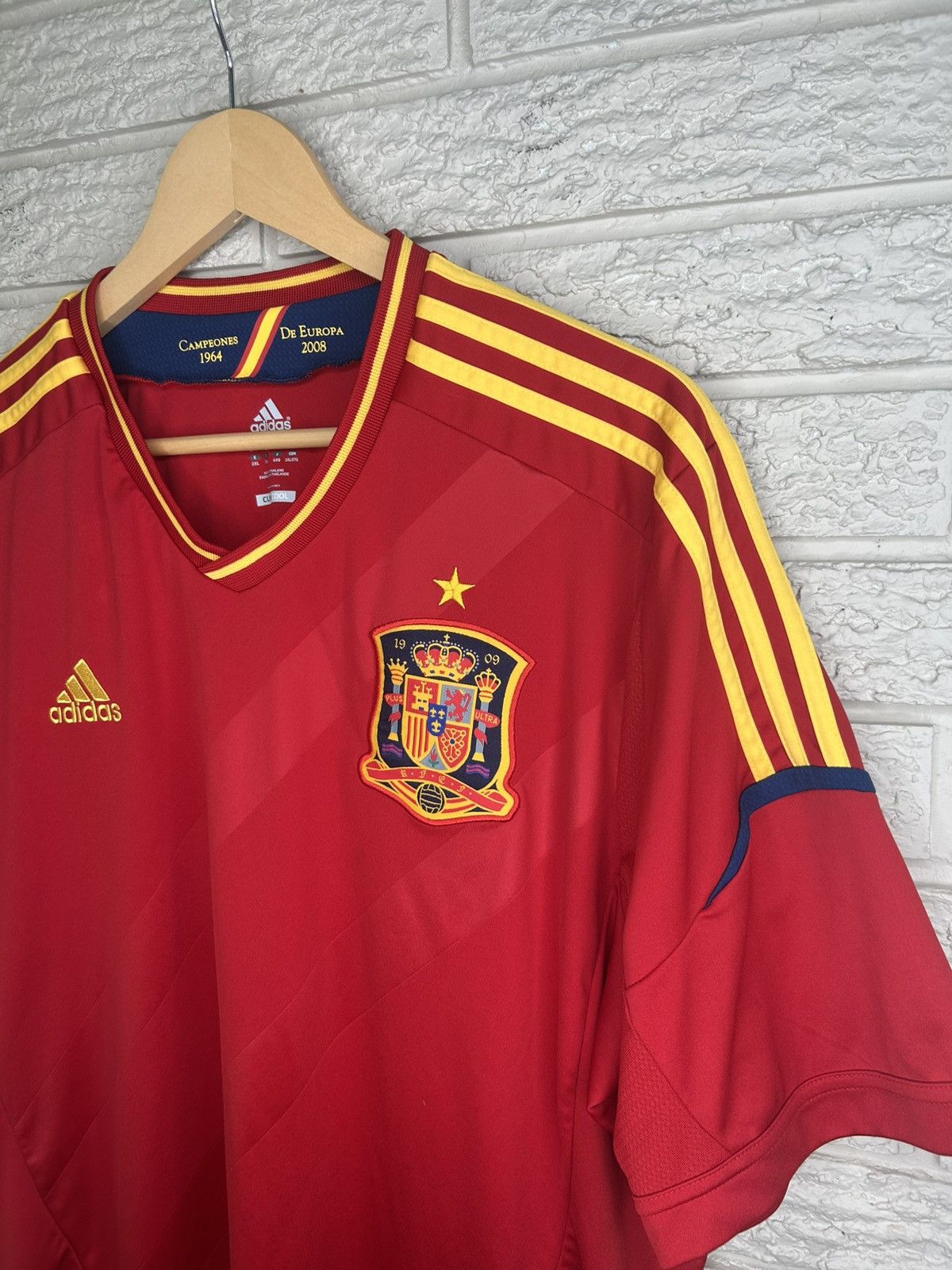 Adidas Adidas Spain National Team 2012 Home Jersey Size US XXL / EU 58 / 5 - 3 Thumbnail