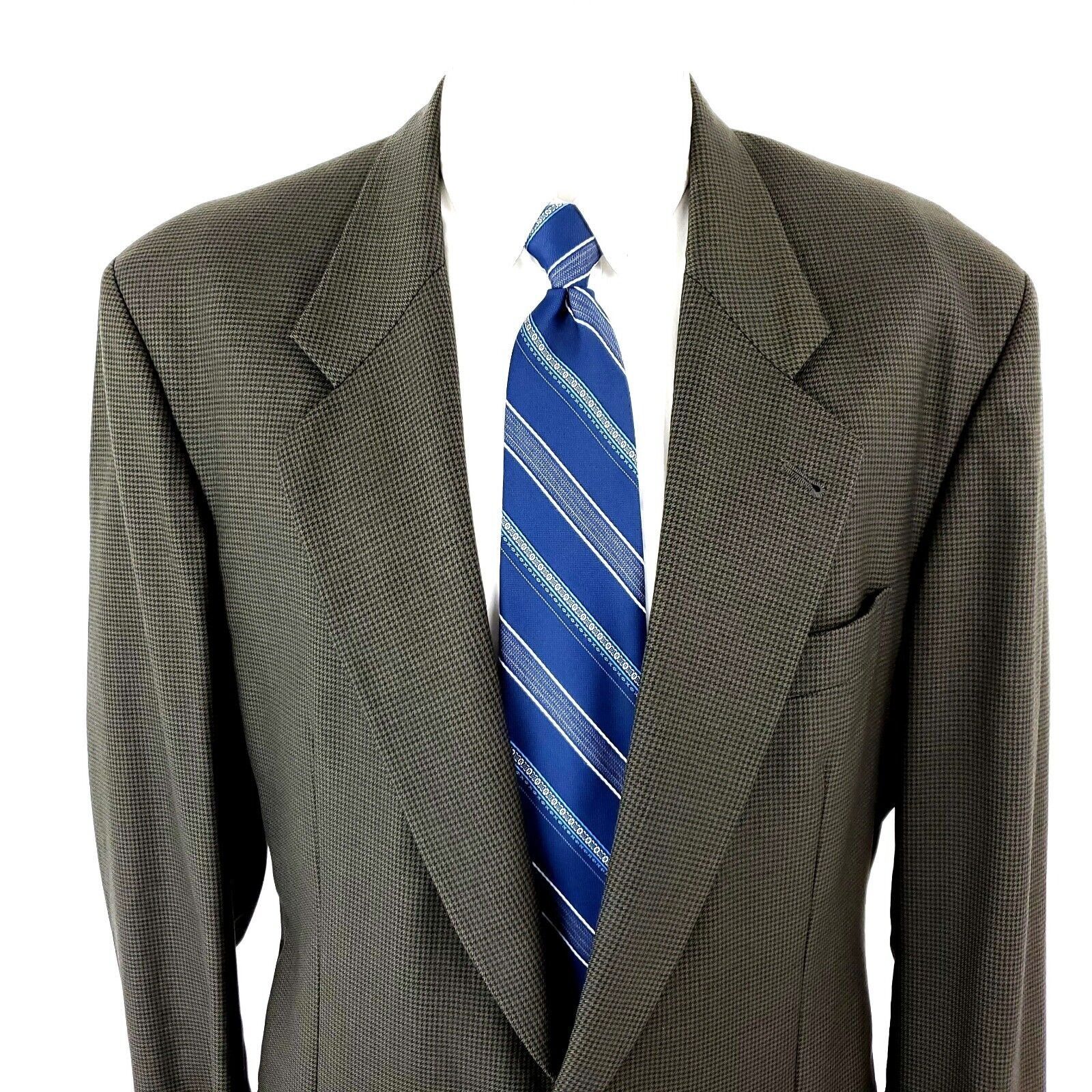 Hugo Boss Hugo Boss Wool Wool 2 Button Blazer 40R Green Black Houndsto Size 40R - 1 Thumbnail