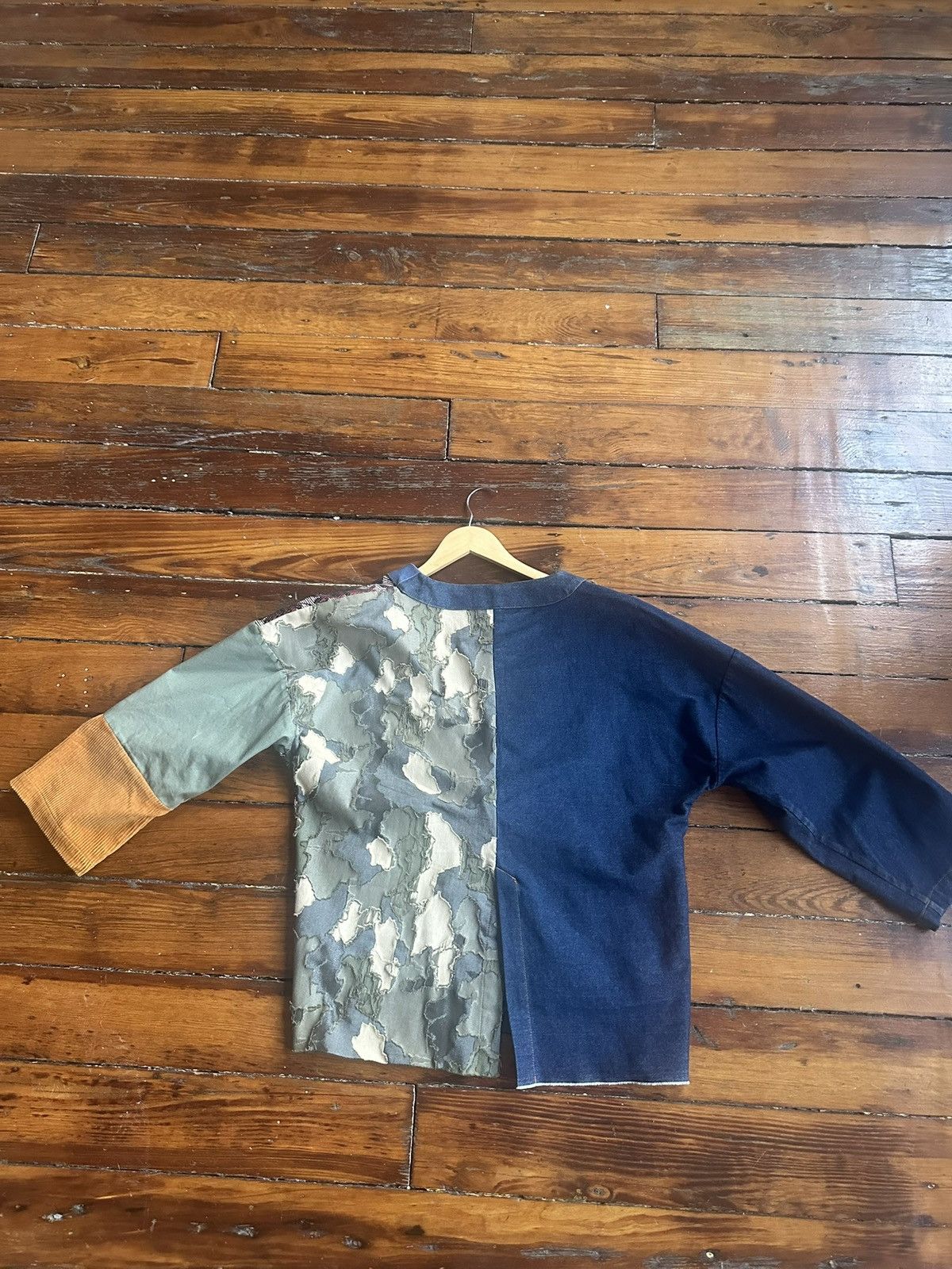 FRIED RICE Patchwork Kimono Jacket with Floral and Camouflage Patterns Size US M / EU 48-50 / 2 - 7 Thumbnail