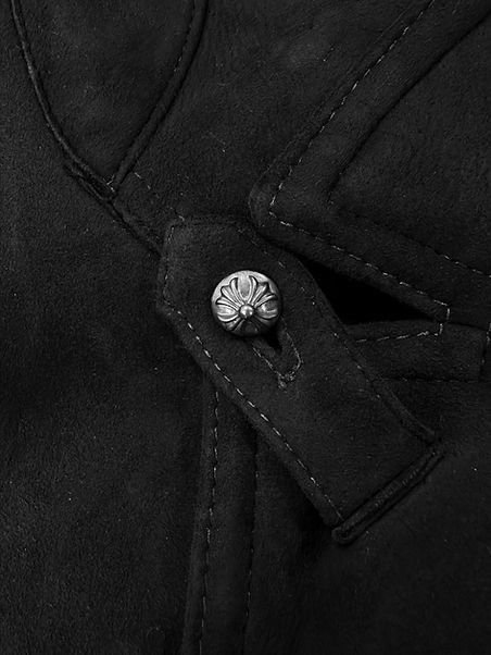 Chrome Hearts Chrome Hearts Mouton Fur Suede Shearling Lined .925 Silver Sun Faded Jacket Size US L / EU 52-54 / 3 - 5 Thumbnail