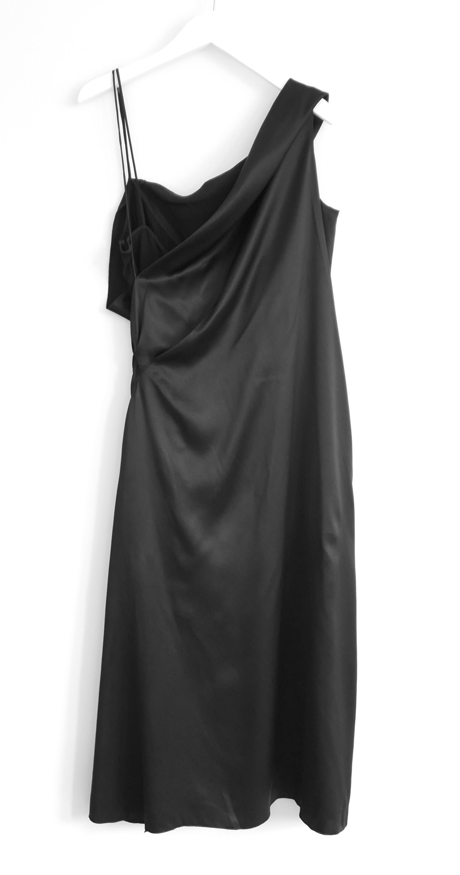 Versace Versace SS19 black silk double layer slip dress Size S / US 4 / IT 40 - 4 Thumbnail