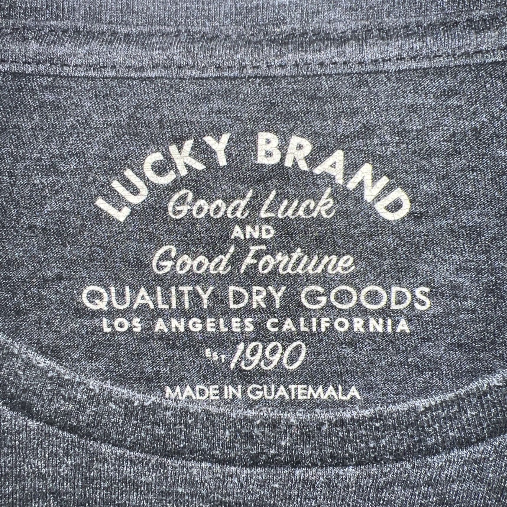 Lucky Brand Lucky Brand T-Shirt Mens XL Gray Regular Fit Size US XL / EU 56 / 4 - 3 Thumbnail