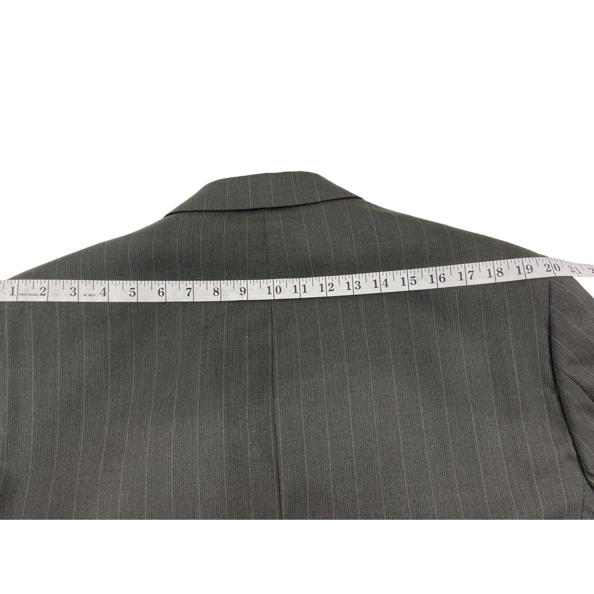 Other Mens Gray Pinstripe Suit 42R 100% Worsted Wool Pants 34/31 B Size 42R - 12 Thumbnail