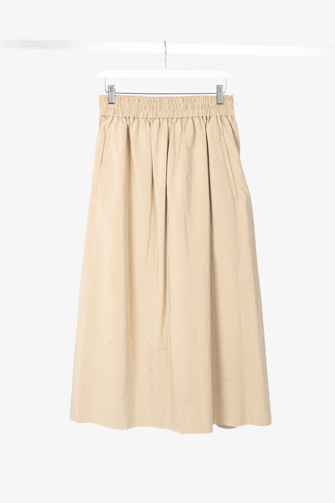 Tibi Tibi Tan Nylon Pull On Full Skirt Size 26" / US 2 / IT 38 - 1 Thumbnail