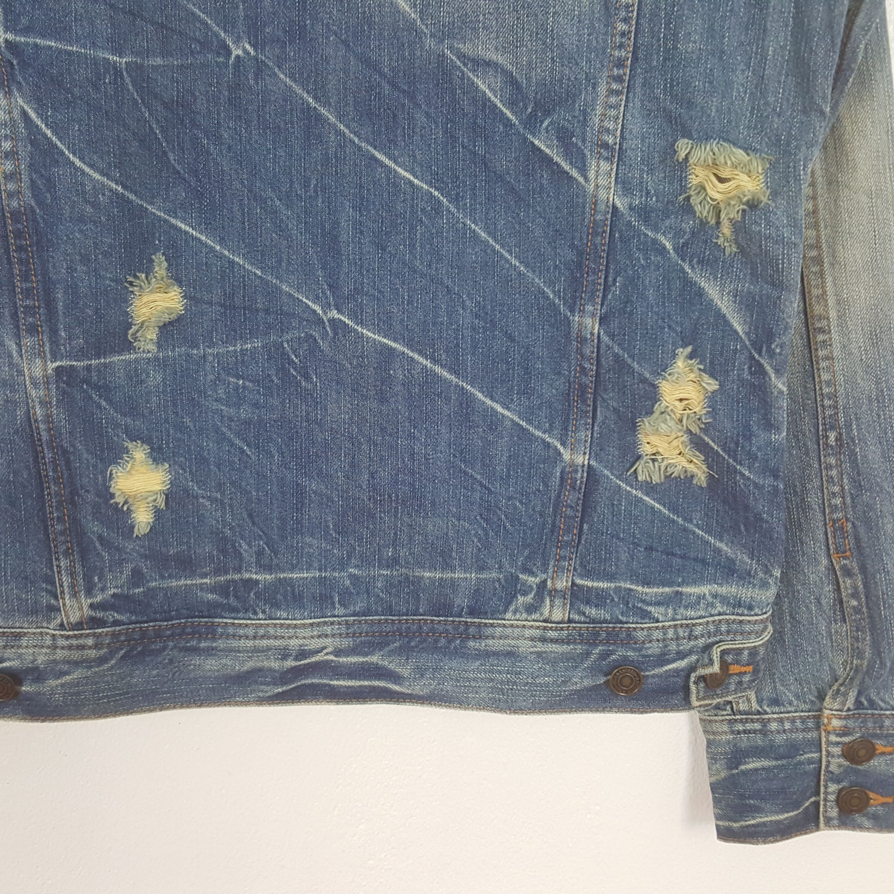 Levi's Vintage Levi's American Distressed Denim Jacket C321N3 Size US S / EU 44-46 / 1 - 4 Thumbnail