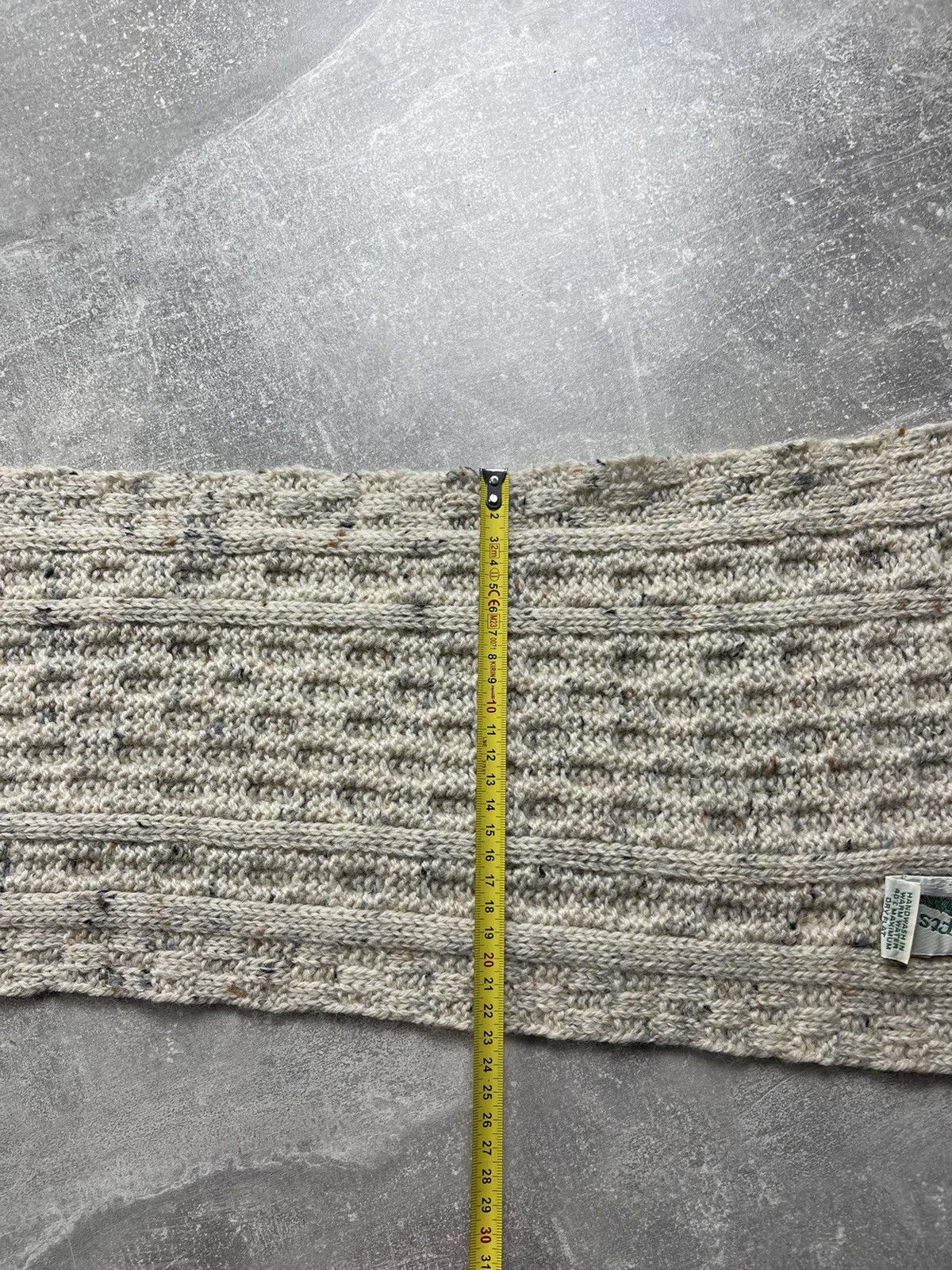 Aran Crafts Aran Crafts Traditional Irish Wool Cable Knit Scarf Oatmeal Size ONE SIZE - 9 Thumbnail