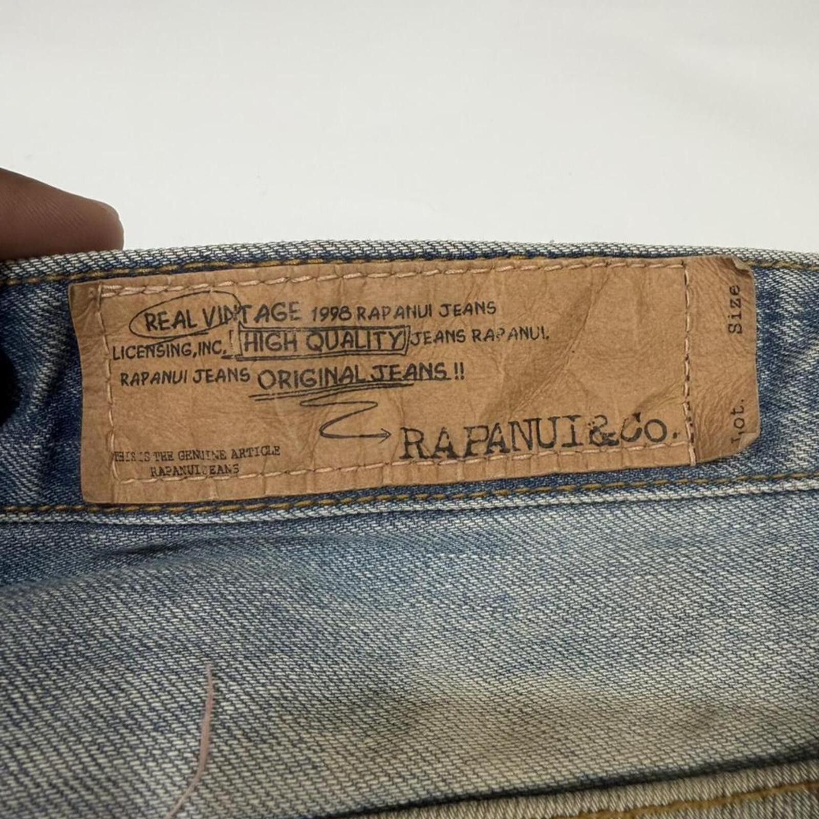 Other Vintage Rapanui light wash ripped look denim jeans Size 32" / US 10 / IT 46 - 6 Thumbnail