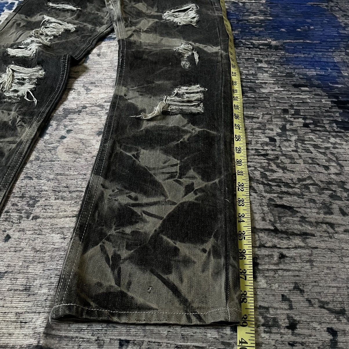 14th Addiction smoke acid wash distressed Jeans Gothic Punk Size US 33 - 14 Thumbnail