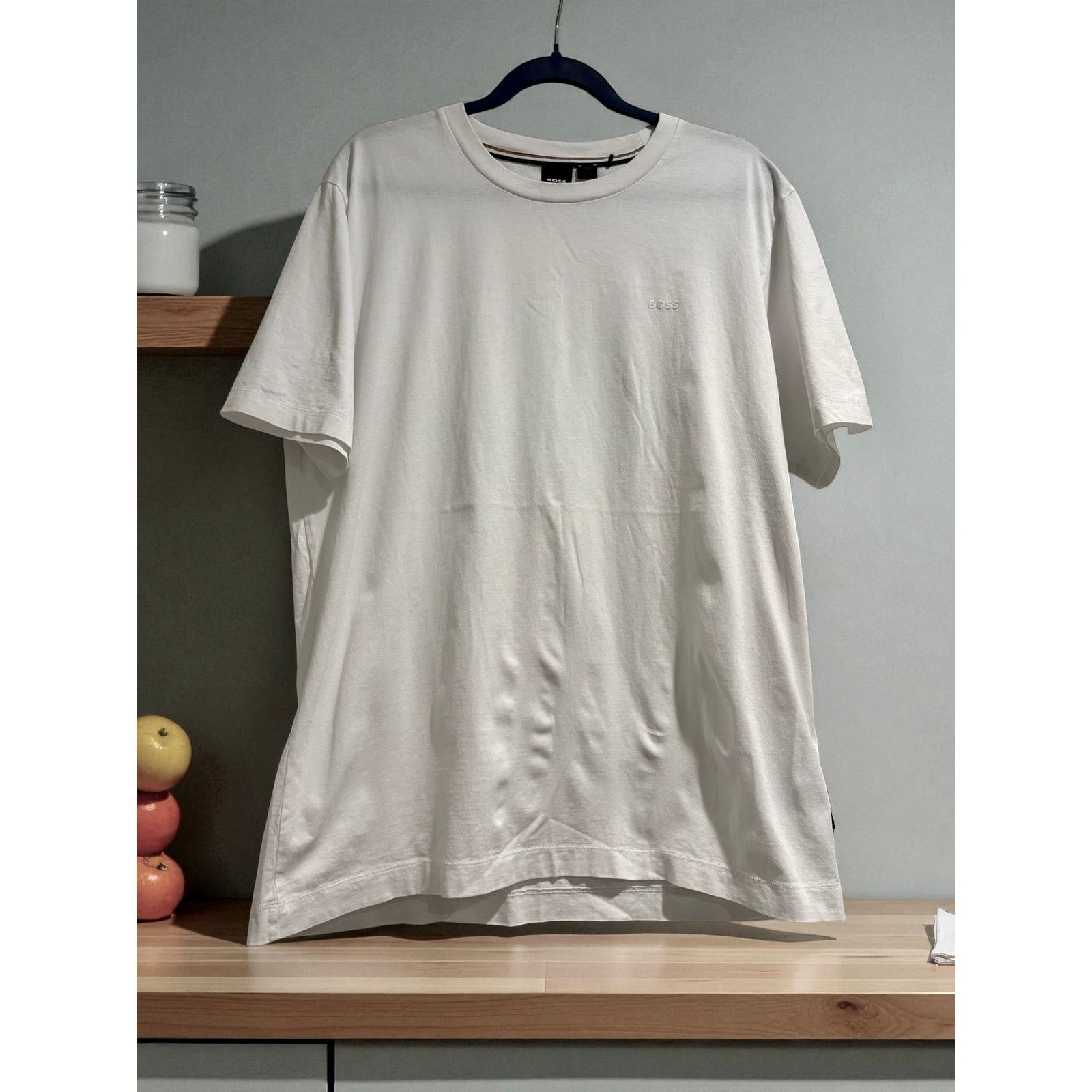 Hugo Boss BOSS Hugo Boss Mens Minimal Logo Tee (White) Size US XL / EU 56 / 4 - 1 Thumbnail