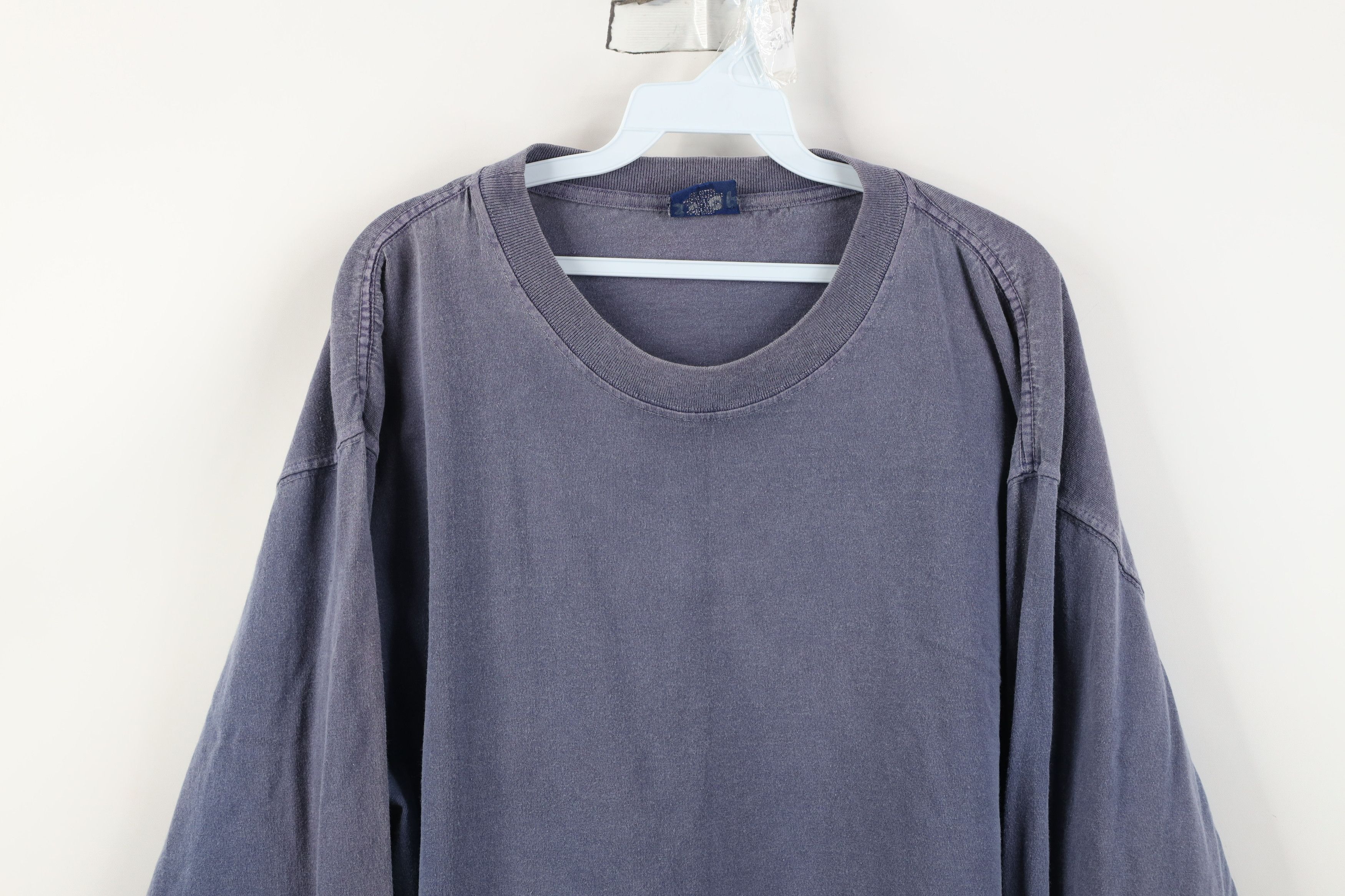Vintage Vintage 90s Streetwear Heavy Cotton Long Sleeve T-Shirt Size US XL / EU 56 / 4 - 2 Thumbnail