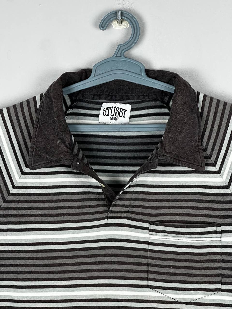 Stussy Stussy Vintage Striped Rare Streetwear Polo T Shirt Size US L / EU 52-54 / 3 - 4 Thumbnail