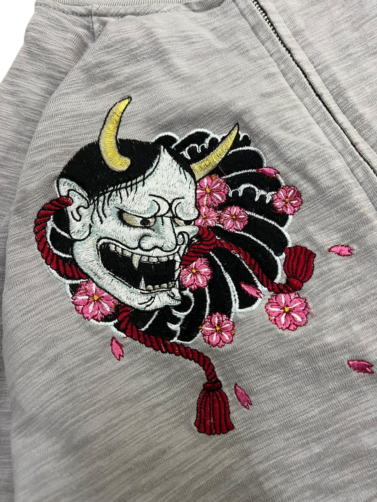 Japanese Brand 2000s Japanese Domestic 🇯🇵 Oni Hannya Embroidery Jacket Size US L / EU 52-54 / 3 - 4 Thumbnail