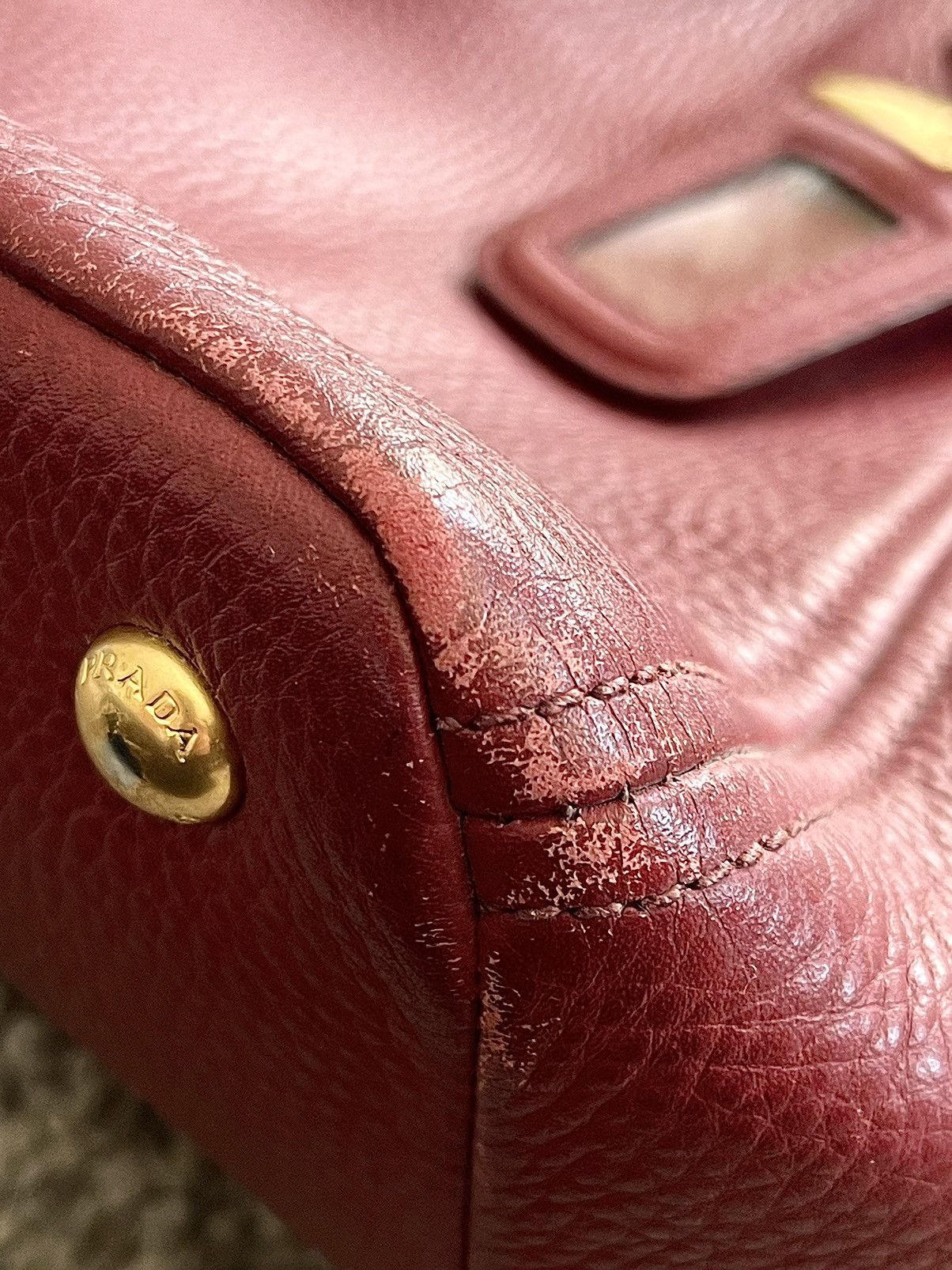 Prada Prada Tasche – Vitello Daino – Rot/Bordeaux Size ONE SIZE - 9 Thumbnail