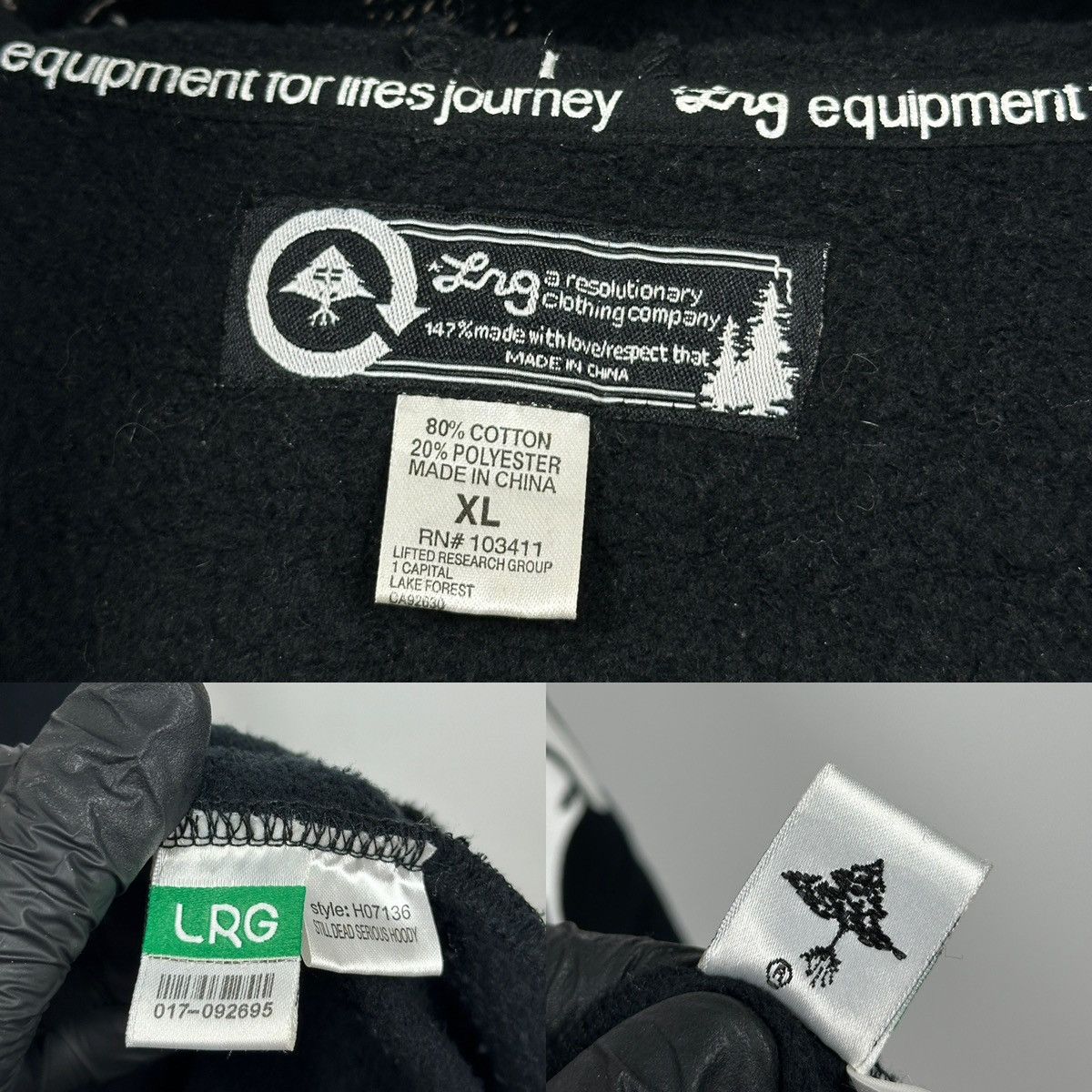 LRG 2006 Vintage LRG Dead Serious Skeleton Hoodie Size US XL / EU 56 / 4 - 19 Thumbnail