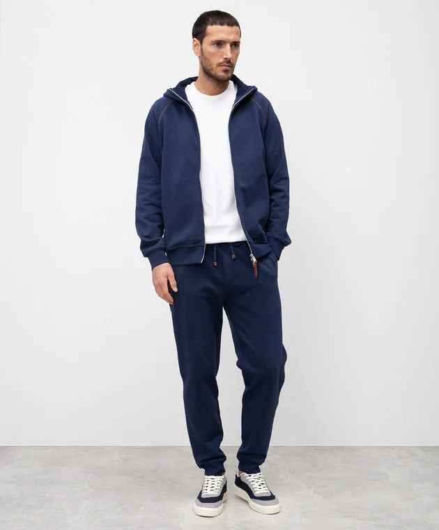 Brunello Cucinelli o1y0526 Jogger & Sweatpant in Blue Size US 36 / EU 52 - 4 Thumbnail