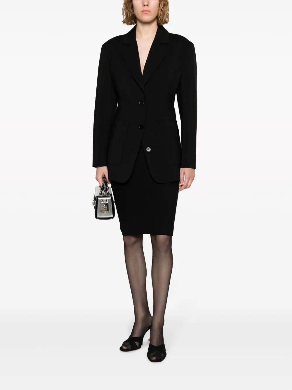 Lanvin o1y0326 Blazer in Black Size M / US 6-8 / IT 42-44 - 2 Thumbnail