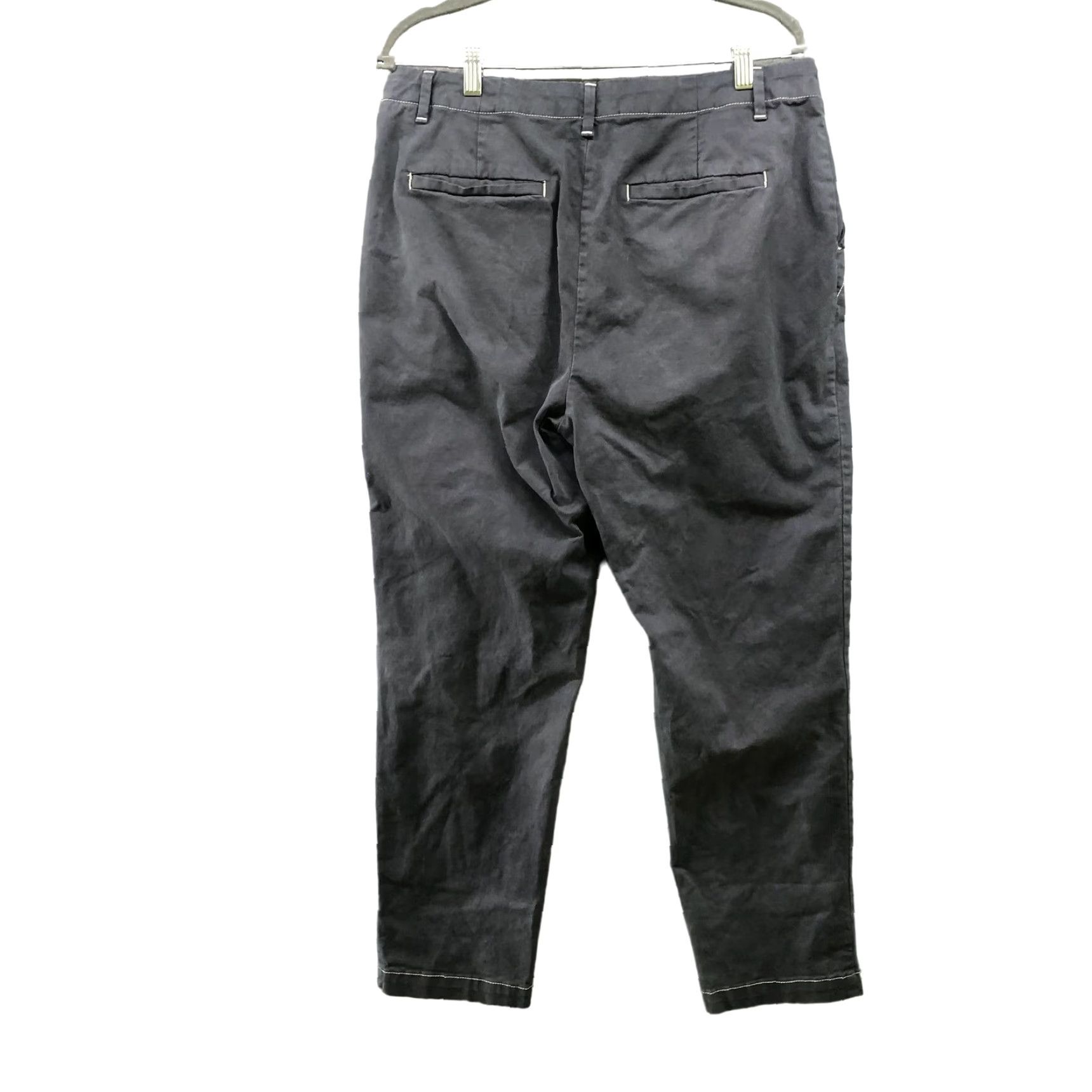 Banana Republic Banana Republic Slim Fit Authentic Chino Pants Womens 12 Cropped Gray Size 12 Cotton Blend Flat Front Crewneck? Size 34" / US 12 / IT 48 - 2 Thumbnail