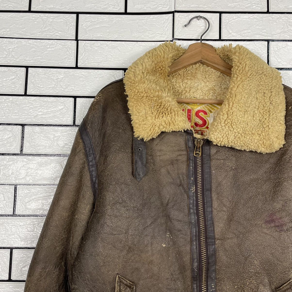 Japanese Brand Vintage US Force Sheepskin Shearling B3 Bomber Jacket Size US M / EU 48-50 / 2 - 6 Thumbnail