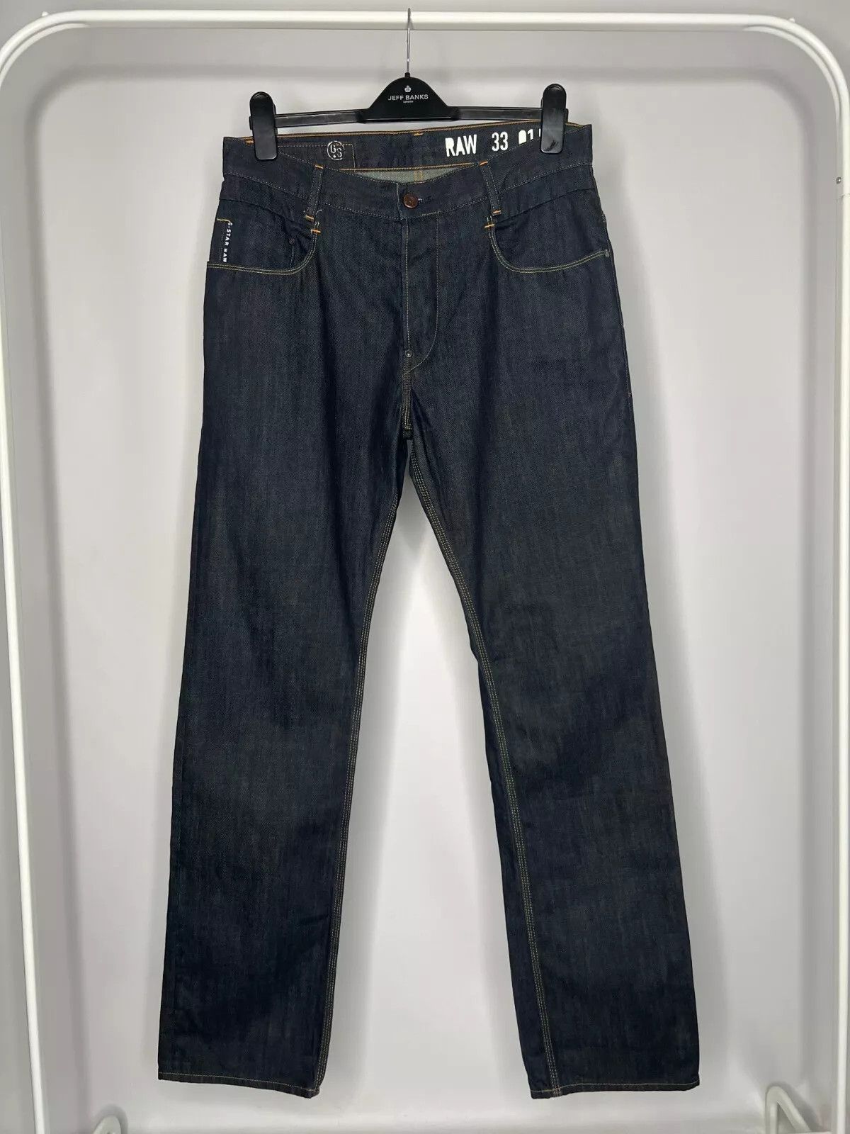G-Star G-Star Raw 3301 Jeans Navy Blue New Radar Tapered Size US 32 / EU 48 - 1 Thumbnail