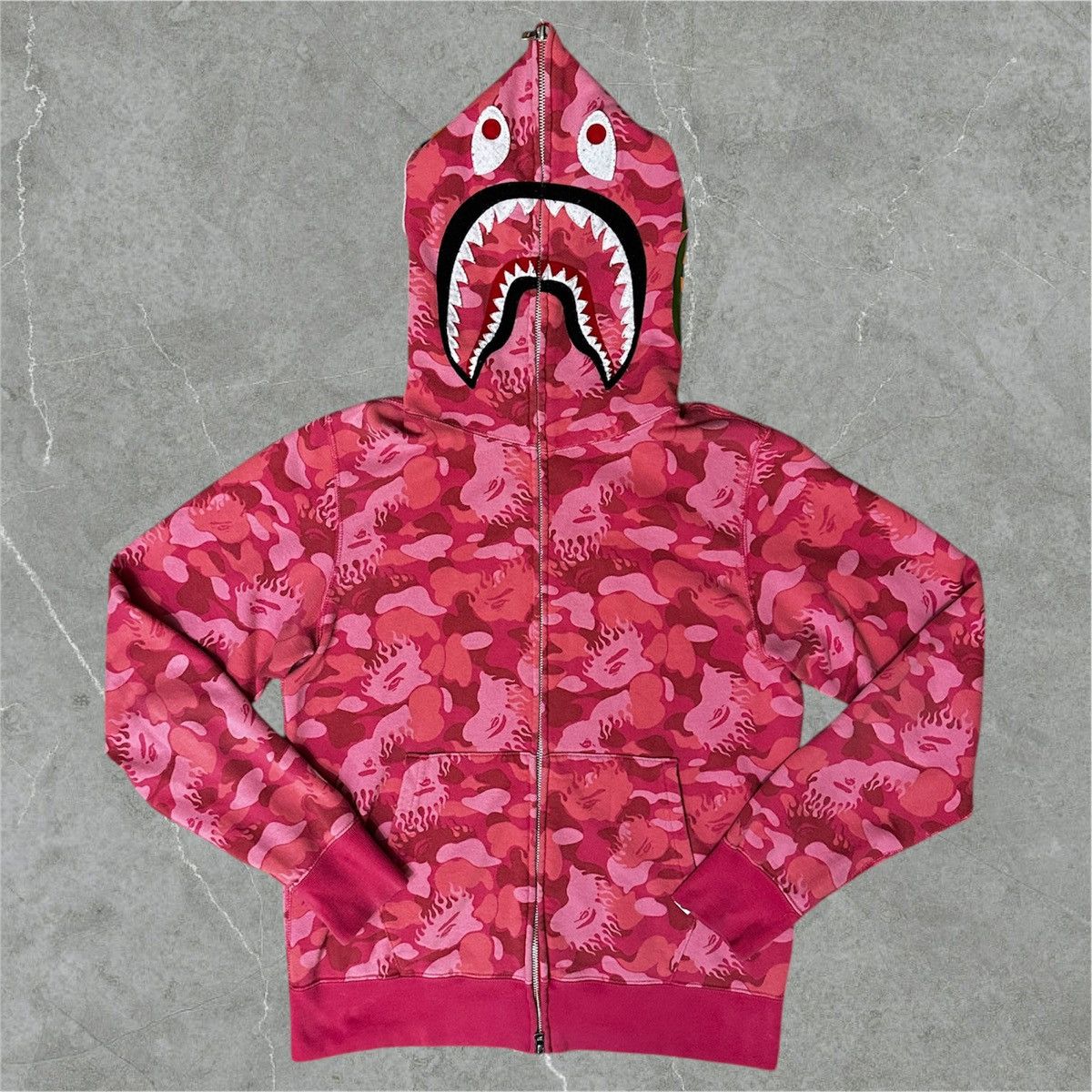 bape ピンクパーカー BAPE Women's ABC Camo Crystal Logo Wide Zip