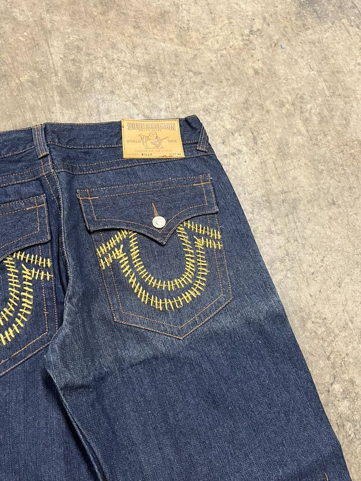 True Religion × Vintage True religion baggy fit thick stitching denim NWT RARE Size US 40 / EU 56 - 6 Thumbnail