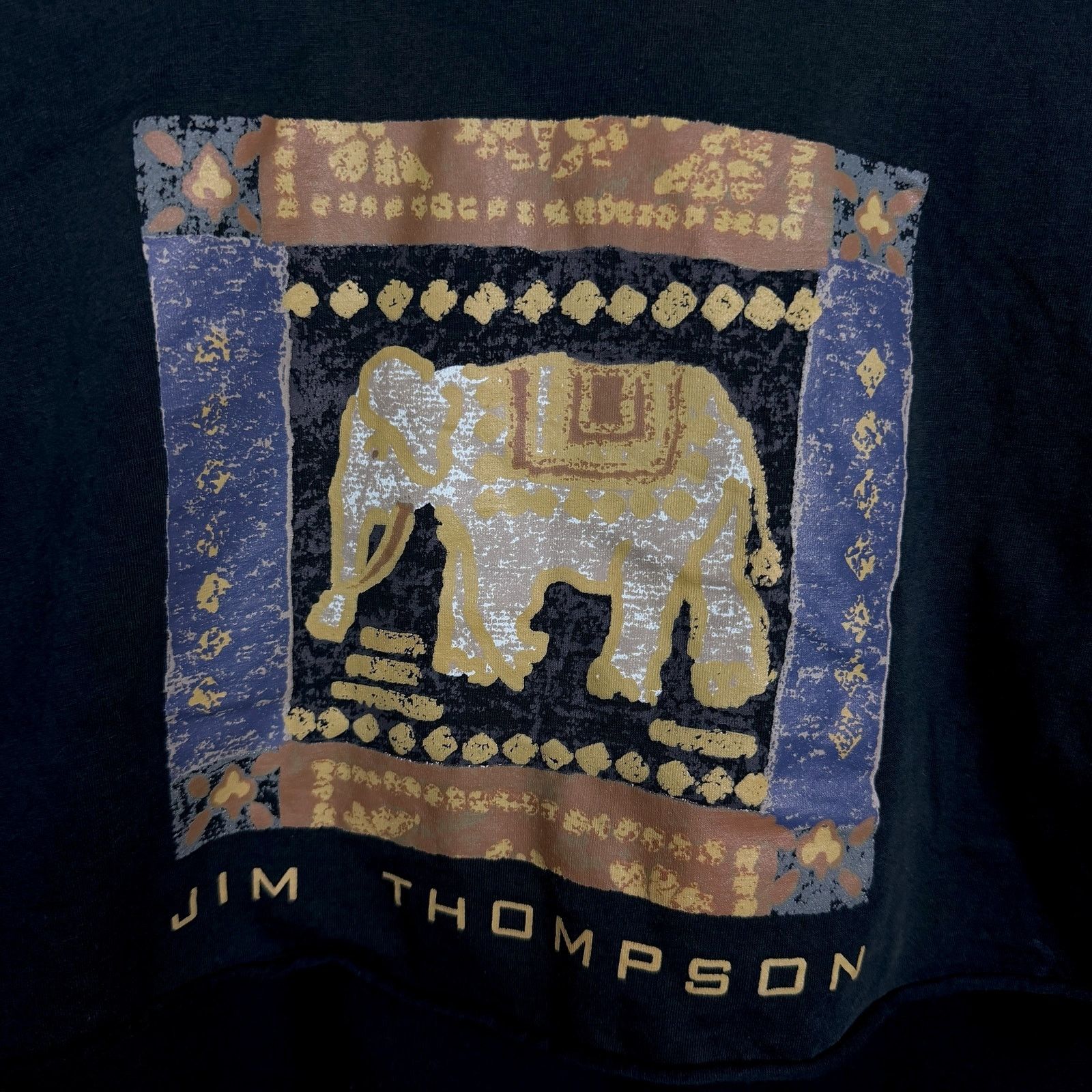 Jim Thompson Vintage 90s Jim Thompson Women's L Elephant Cropped T-Shirt Size L / US 10 / IT 46 - 3 Thumbnail